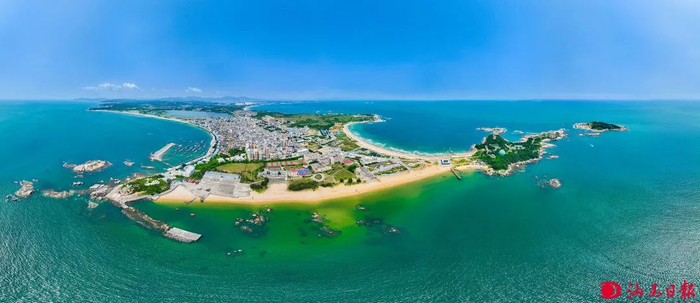 红海湾旅游区航拍图。 