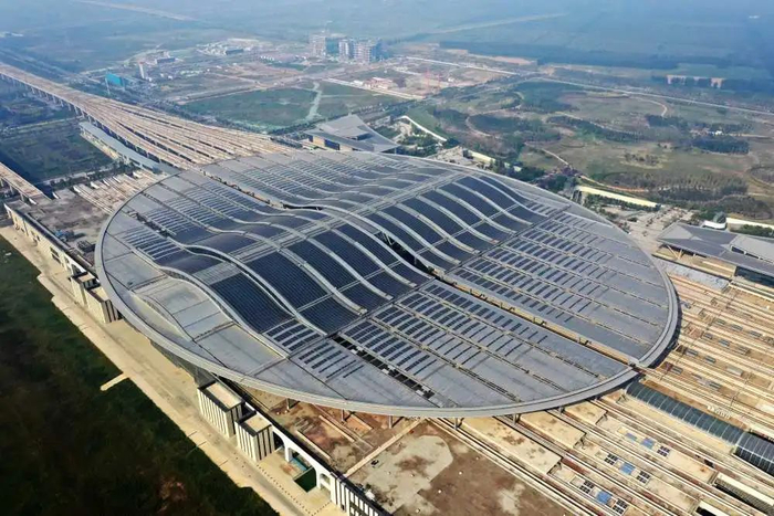 京雄城际铁路雄安站（2022年9月9日摄，无人机照片）。