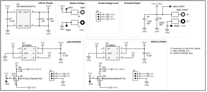 图 8. NCV68061 测试板的电路图