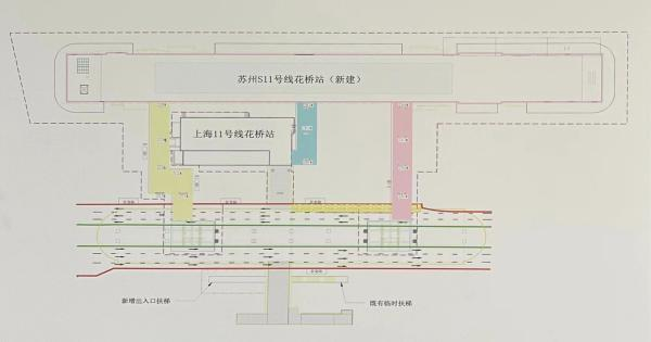换乘通道建设图示。