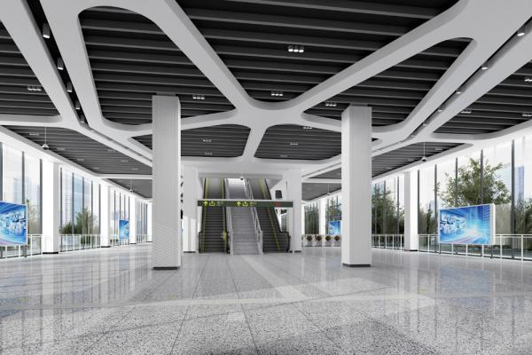 苏州地铁花桥站建成效果图。