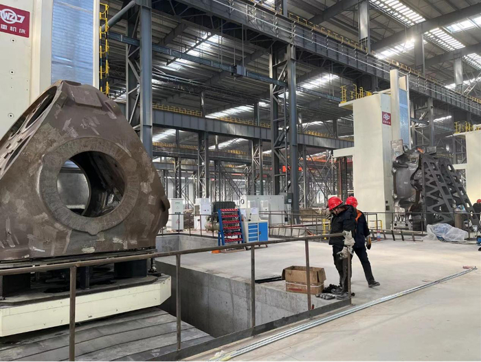 （金雷重装生产车间  财联社记者 摄）