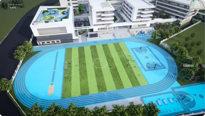 ▲天府八中鸟瞰图