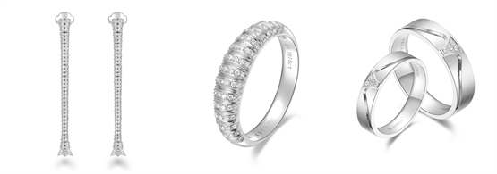   「象牙白塔」轻奢款耳饰、女戒、对戒