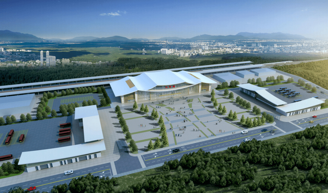 西渝高铁大竹站设计效果图