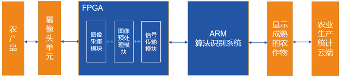 基于Zynq 7000系列FPGA农业生产识别系统流程框架图