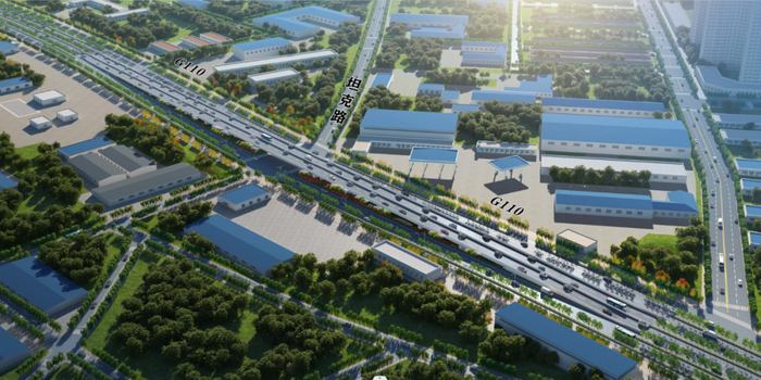 ▲坦克路节点鸟瞰图