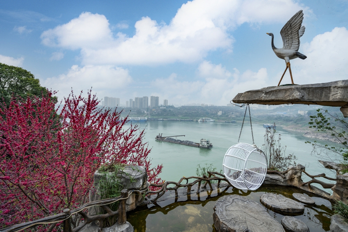 铜锣花谷生态园毗临长江，可欣赏美丽江景。园区供图