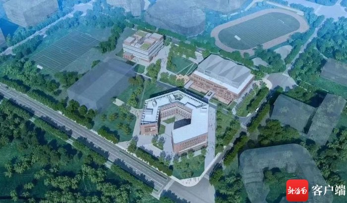 陵水黎安国际教育创新试验区北京体育大学阿尔伯塔国际休闲体育与旅游学院专享区俯瞰效果图。陵水黎安国际教育创新试验区供图