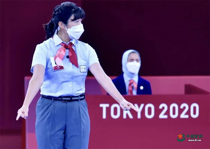 　　祝林芳在2020东京奥运会赛场。资料图片