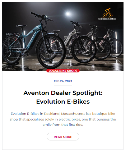 「Aventon Dealer Spotlight」系列 | 图片来源：Aventon 官网