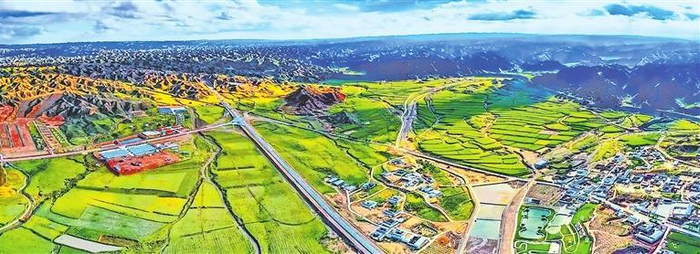 景电工程润泽沃野。本文资料图片由省景电水资源利用中心提供