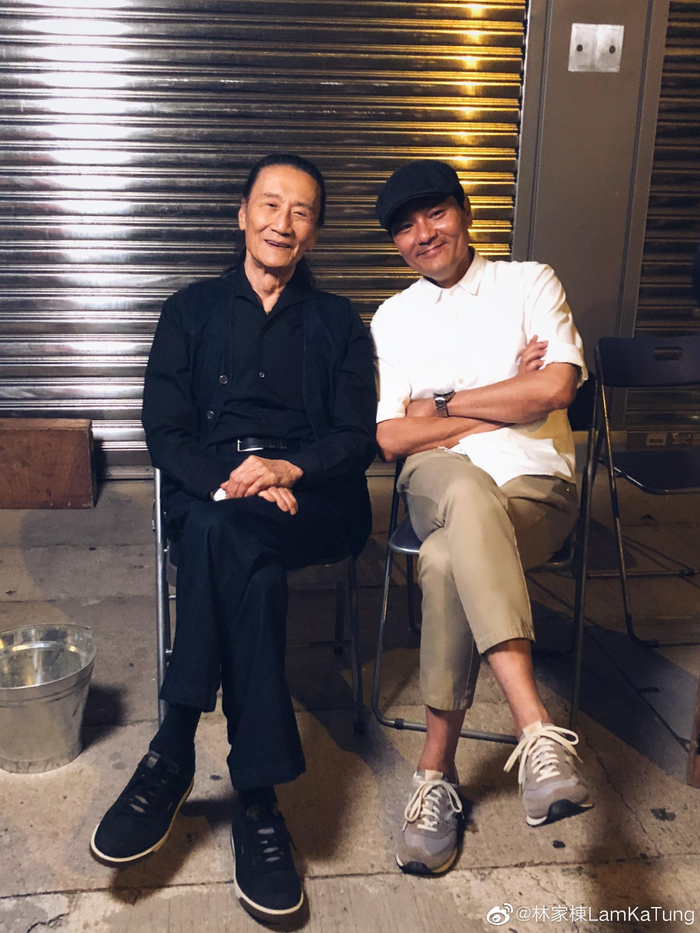 林家栋和谢贤（左）。  图片来自其微博