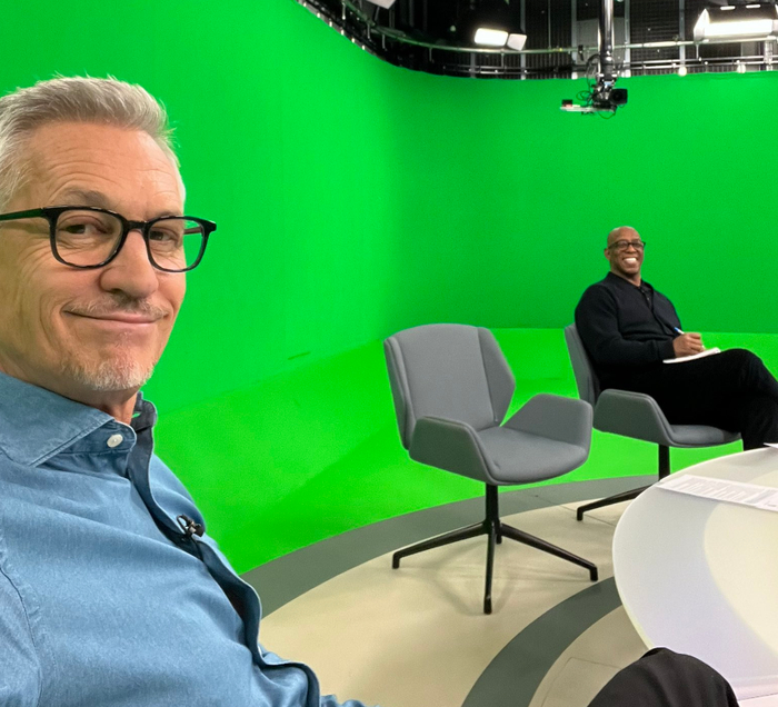 加里·莱因克尔和前英格兰国家队名将伊恩·赖特 图源：其个人推特