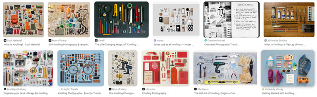 图|“knolling”搜索结果