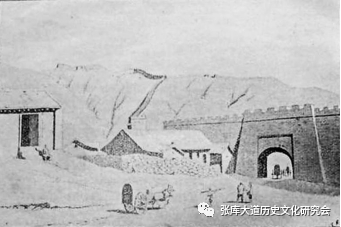 清代光绪三十二年（1906年）手绘的大境门。