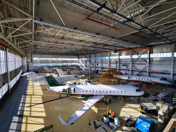 庞巴迪天津维修基地 图片来源：受访者供图