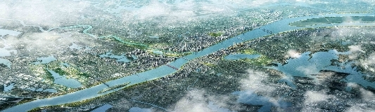 　　图片:武汉百里长江生态廊道效果图