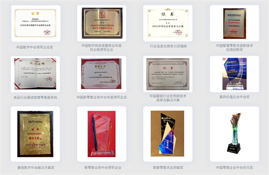 　　/百胜软件部分获奖情况/