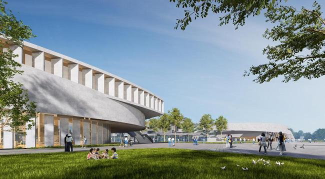 　　→ 南北入口广场：共融校园文化，营造现代城市形象入口 ©AG汇创