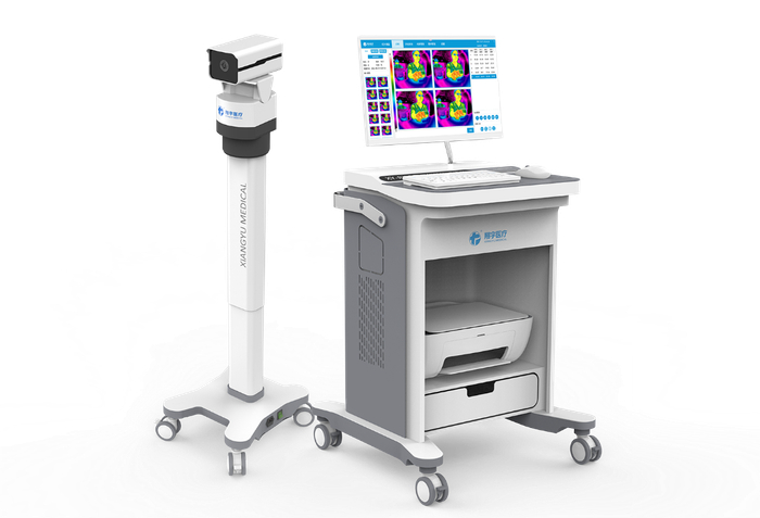 △翔宇医疗医用红外热像仪可用于测量人体表面温度的分布并提供红外热像图。
