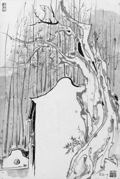 杭州虎跑 吴冠中绘