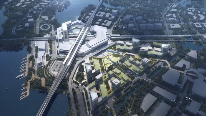 苏州南站示意图，以最终效果为准