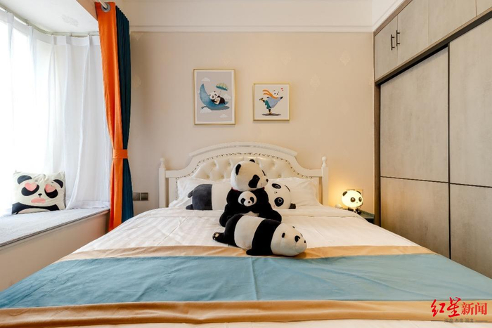 ▲在成都，熊猫主题的民宿酒店随处可见