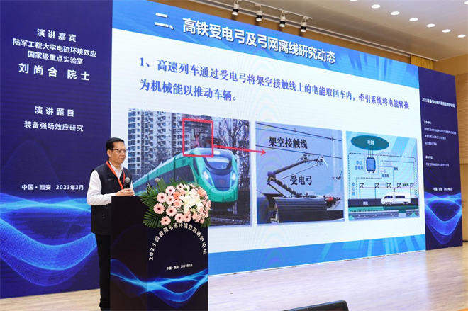 　　中国工程院院士刘尚合主题演讲供图西安爱邦电磁技术有限责任公司