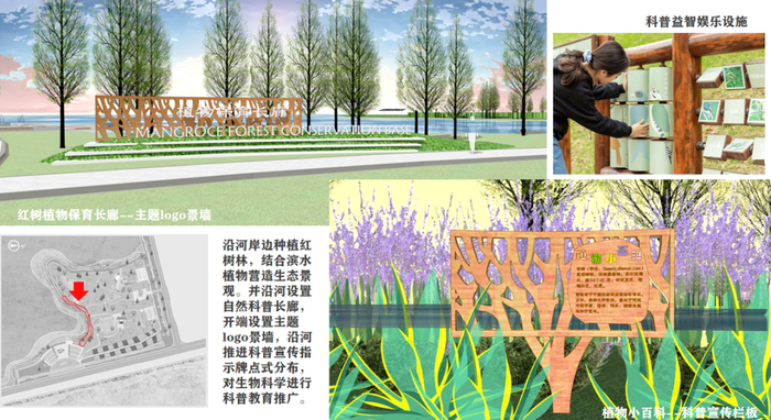 ▲金湖湿地公园科普教育建设意向图