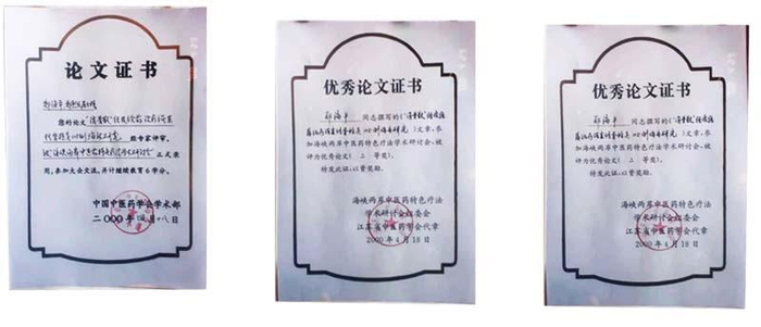 郑海平教授优秀论文证书
