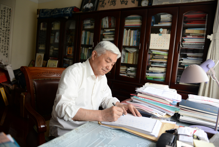 图片2014年9月拍摄于阮仪三寓所。受访者供图（曹家海/摄）