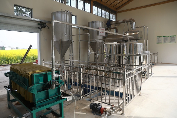 旌耘五星油坊里的现代化榨油设备。旌阳区供图
