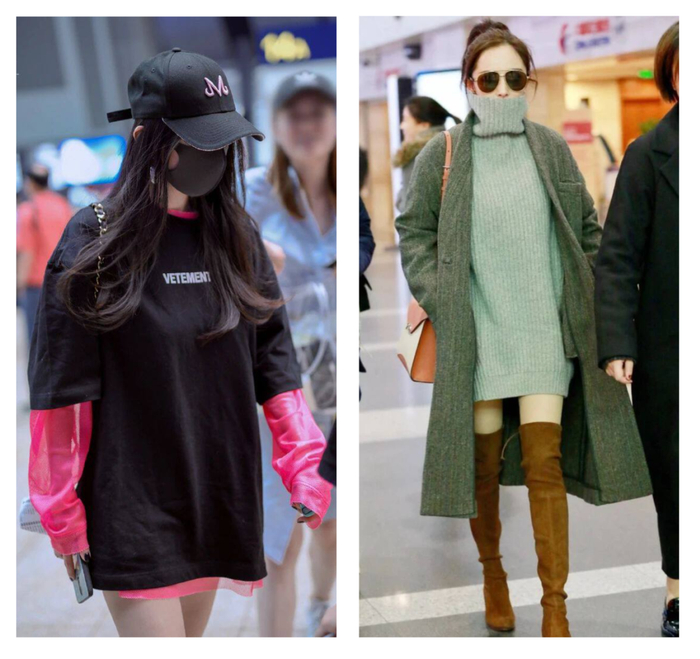 私服带货先行者杨幂，图源网络