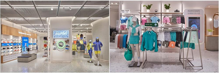 　　lululemon静安嘉里中心店1楼跑步及高尔夫装备专区