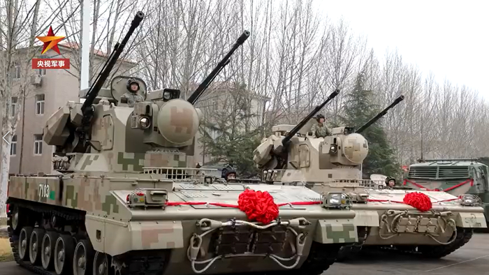 图片说明：09式双35自高 央视军事截图