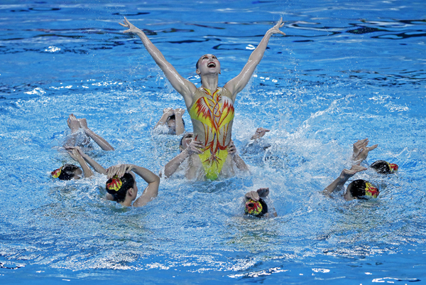 女子花样游泳比赛|图源：国家奥林匹克体育中心