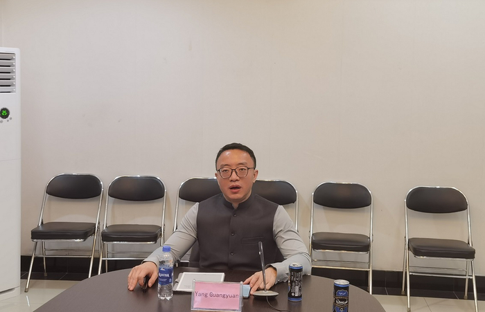 杨广元参赞在视频会发言