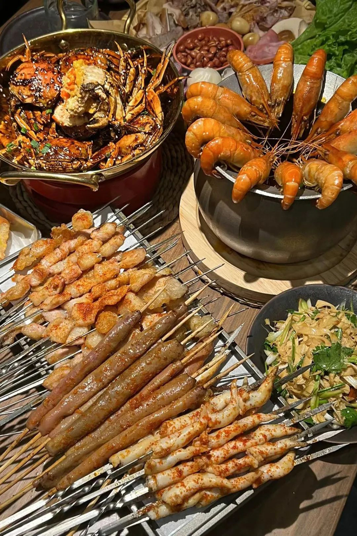 烤海肠，口感鲜脆。