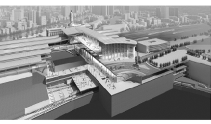 图 12 天津站剖面示意图
