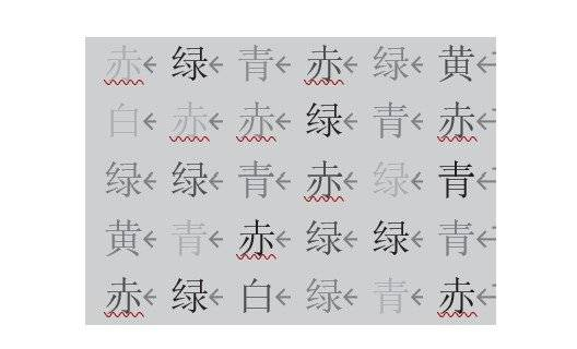 图 1-1 斯特鲁普实验的实例