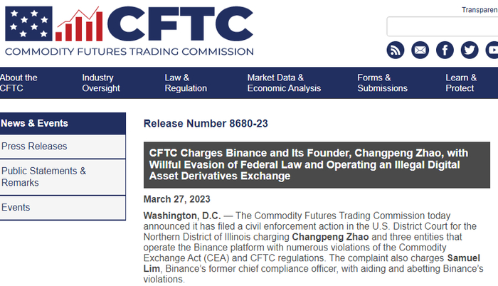 图片来源：CFTC官网