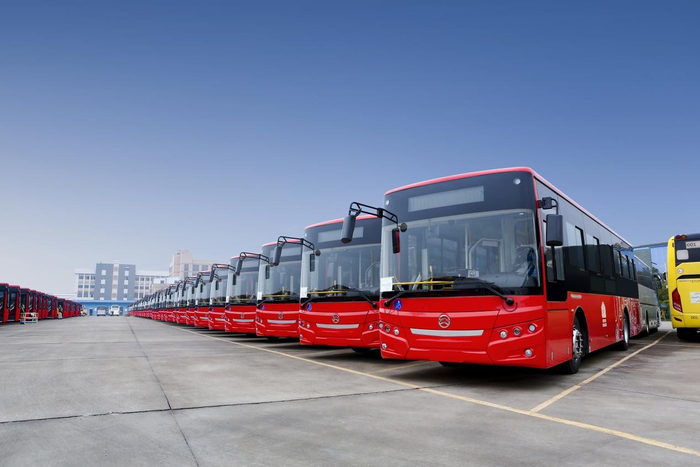 　　2023年1月出口蒙古国的金旅公交车