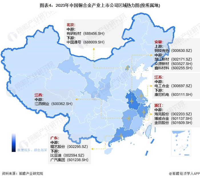 注：颜色越深代表数量越多。