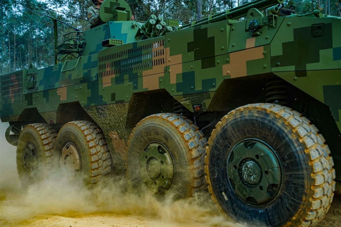 图片说明：09式轮式步战车 枕戈观澜图