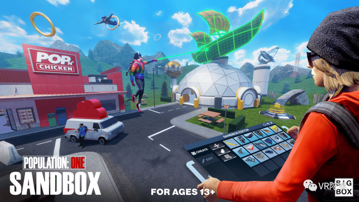 《Population: One》的沙盒模式发挥玩家的创造力和想象力。（图源：BigBox VR）