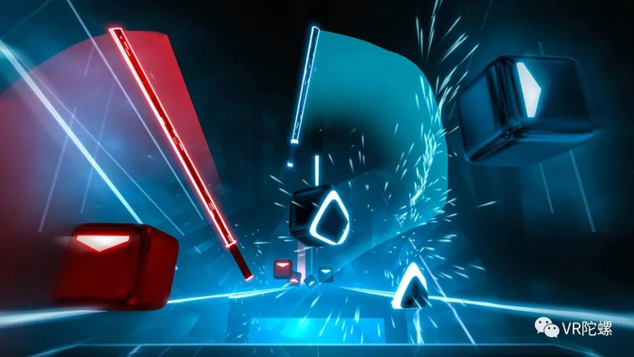 让Beat Games一战成名的《Beat Saber》。（图源：网络）