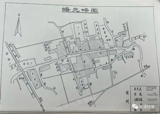 《蟠龙镇志》（续编）中蟠龙略图