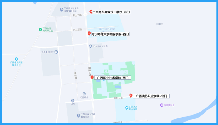 　　明阳大学城停靠站点设置示意图