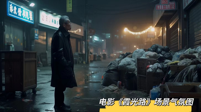 使用智能绘图软件midjourney辅助生成电影《霞光路》概念气氛图图片来源：《霞光路》电影项目组供图